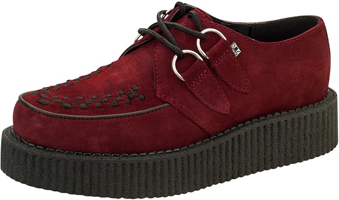 TUK - Creepers basses - Suédé - Bordeaux