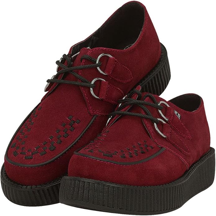 TUK - Creepers basses - Suédé - Bordeaux