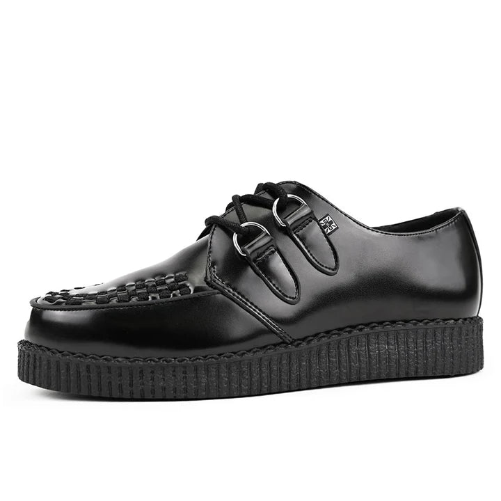 TUK - Creepers basses - Cuir - Noir