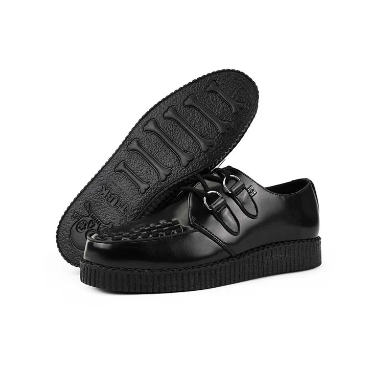 TUK - Creepers basses - Cuir - Noir