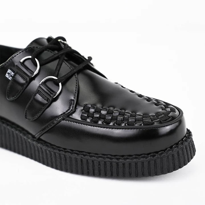 TUK - Creepers basses - Cuir - Noir