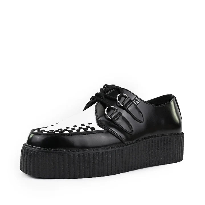 TUK - Creepers en cuir - Noir/blanc