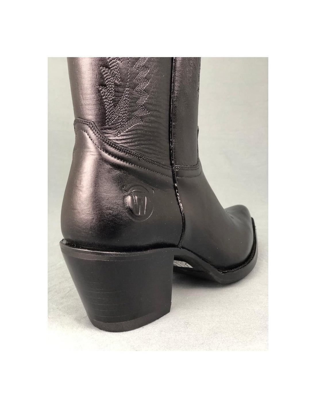 GO'WEST - Santiags DALLAS - Femme - Cuir métalisé - Noir