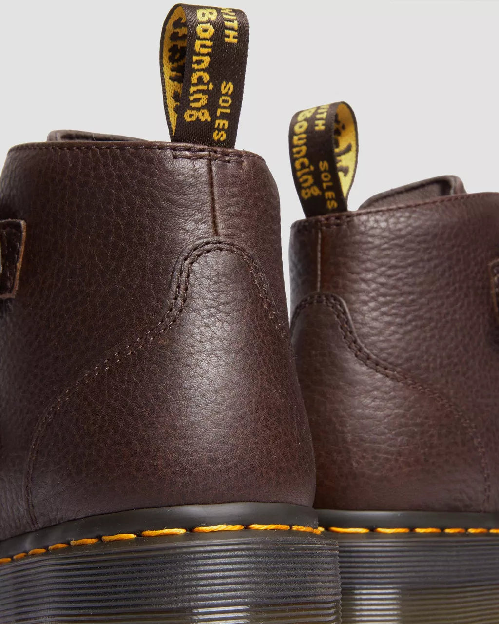 DR. MARTENS - Bottines DEVON FLEUR - Cuir GRIZZLY - Marron