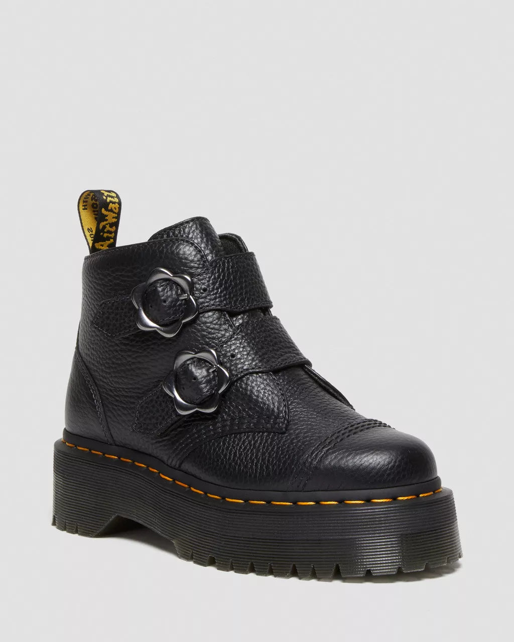 DR. MARTENS - Bottines DEVON FLEUR - Cuir NAPPA - Noir