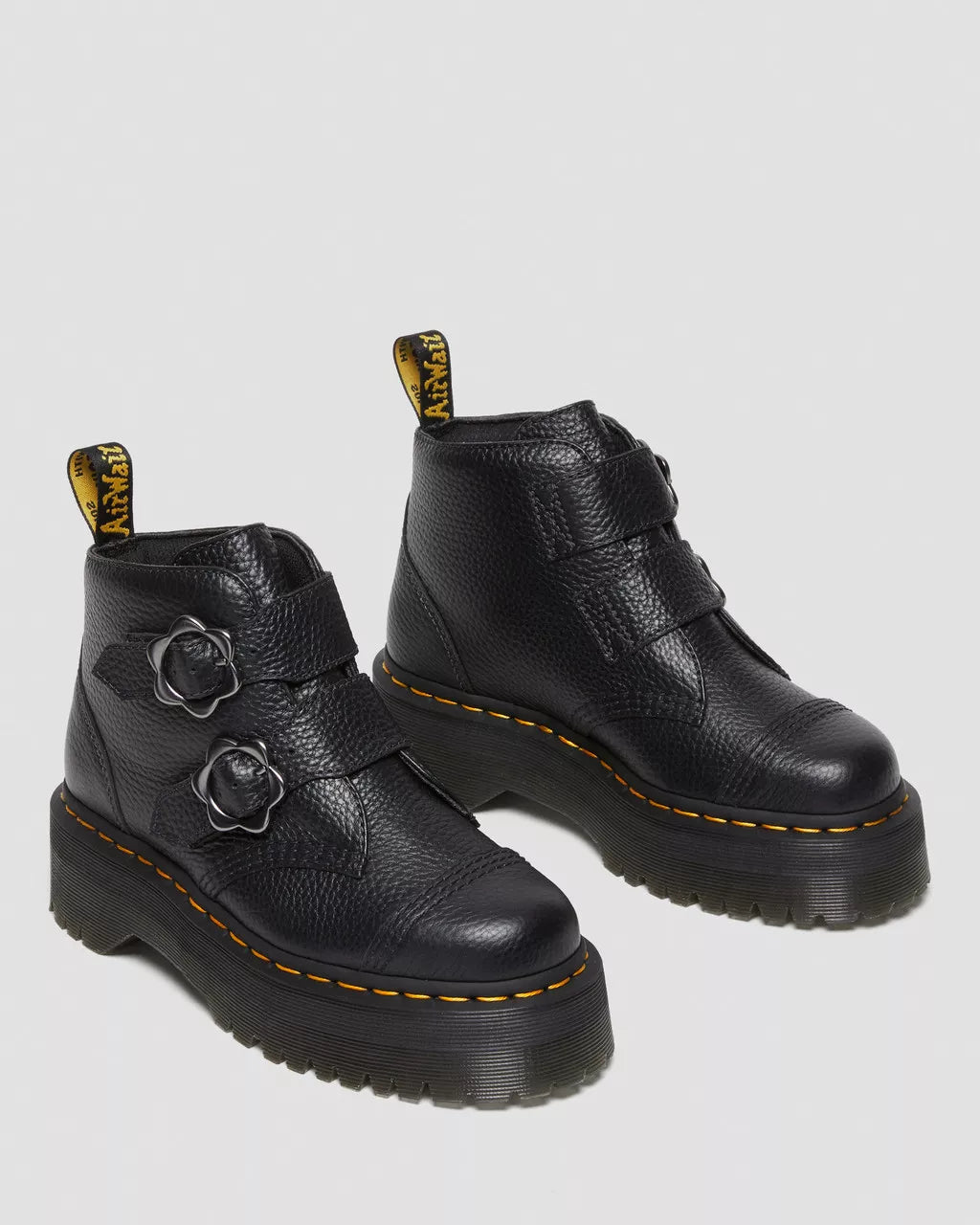 DR. MARTENS - Bottines DEVON FLEUR - Cuir NAPPA - Noir