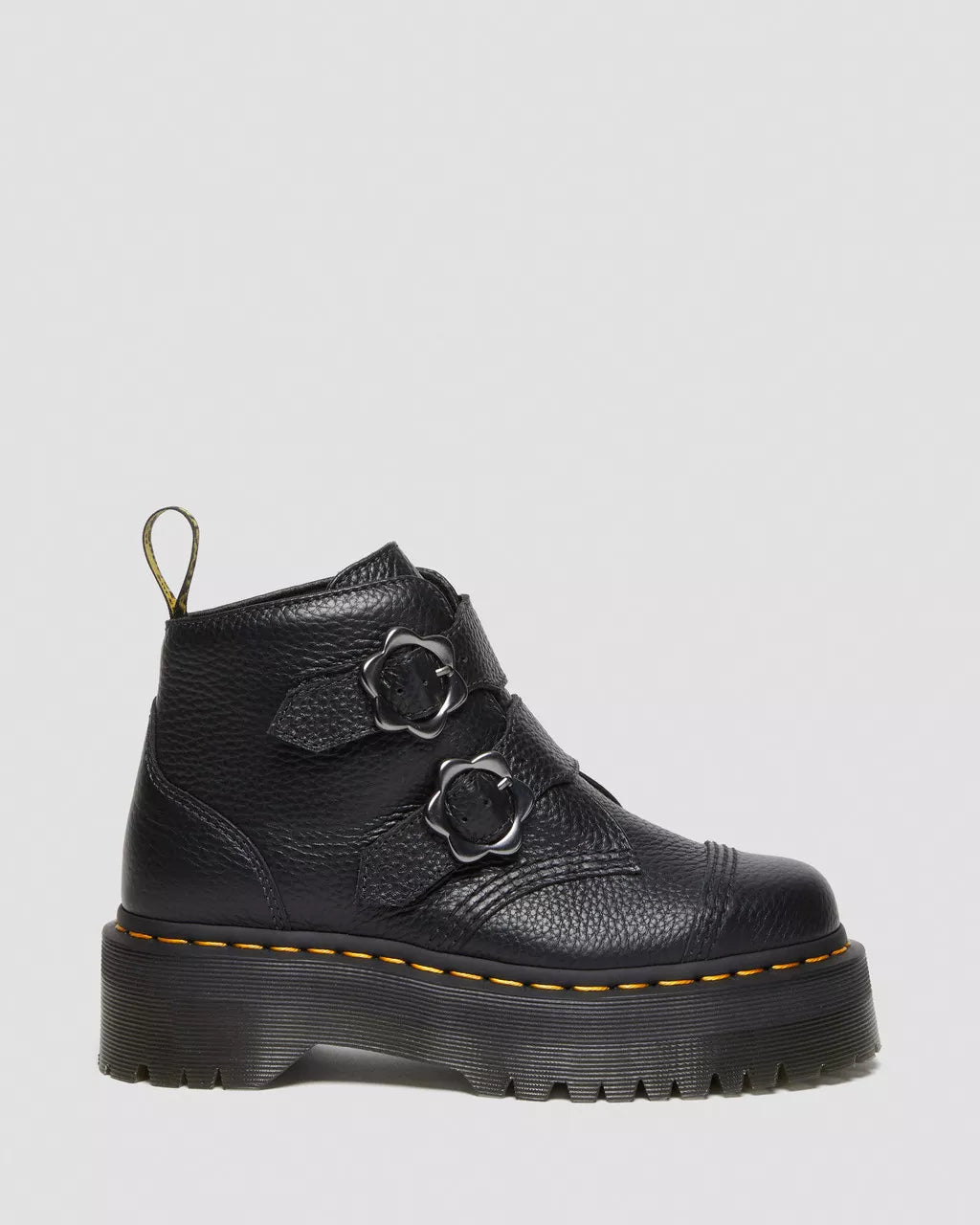 DR. MARTENS - Bottines DEVON FLEUR - Cuir NAPPA - Noir