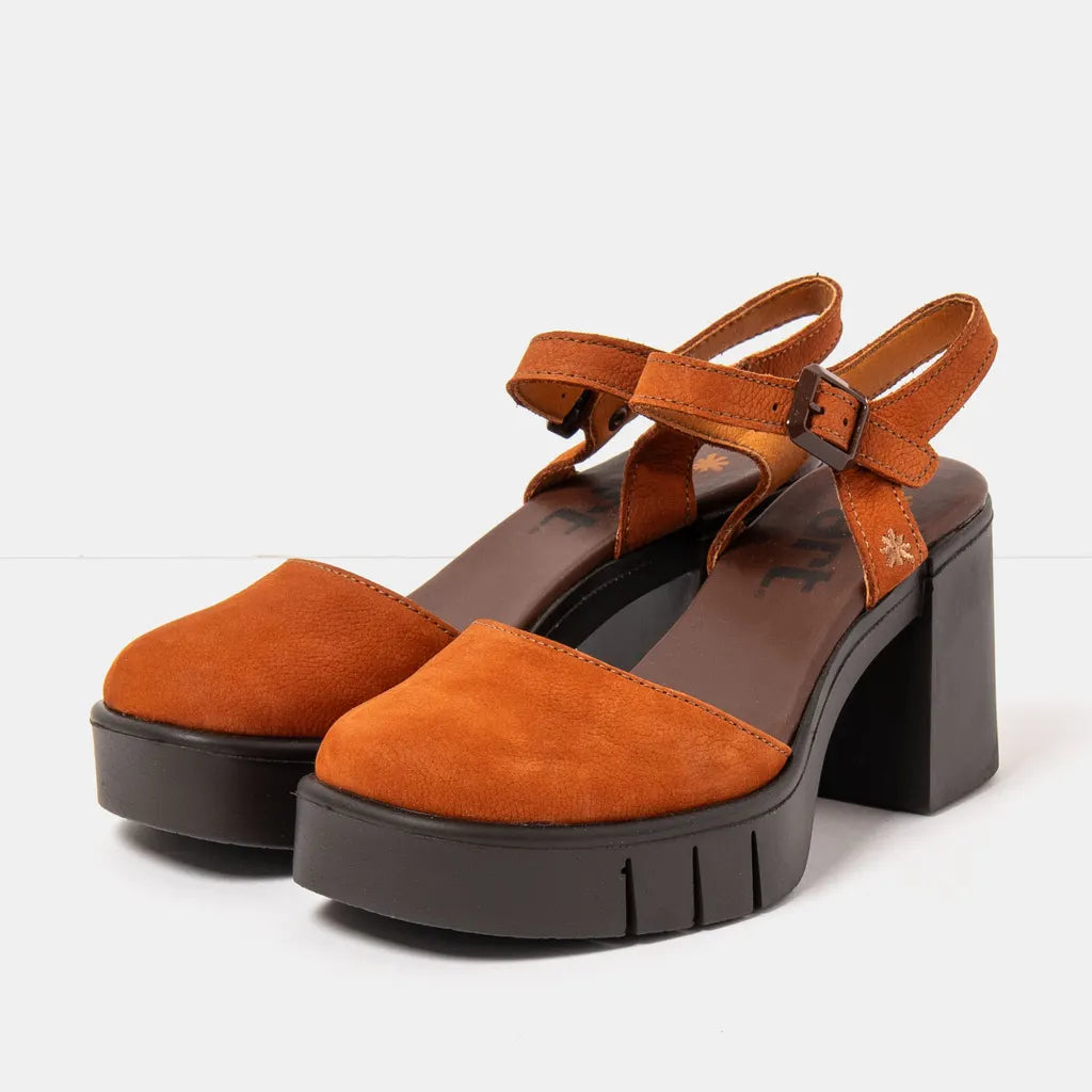 ART COMPANY - Sandale Eivissa - Orange foncé