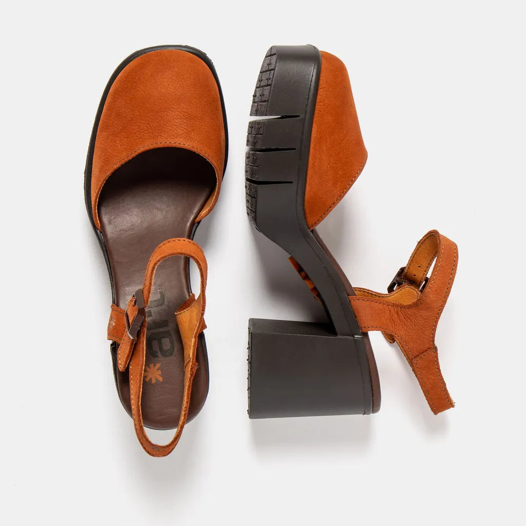 ART COMPANY - Sandale Eivissa - Orange foncé