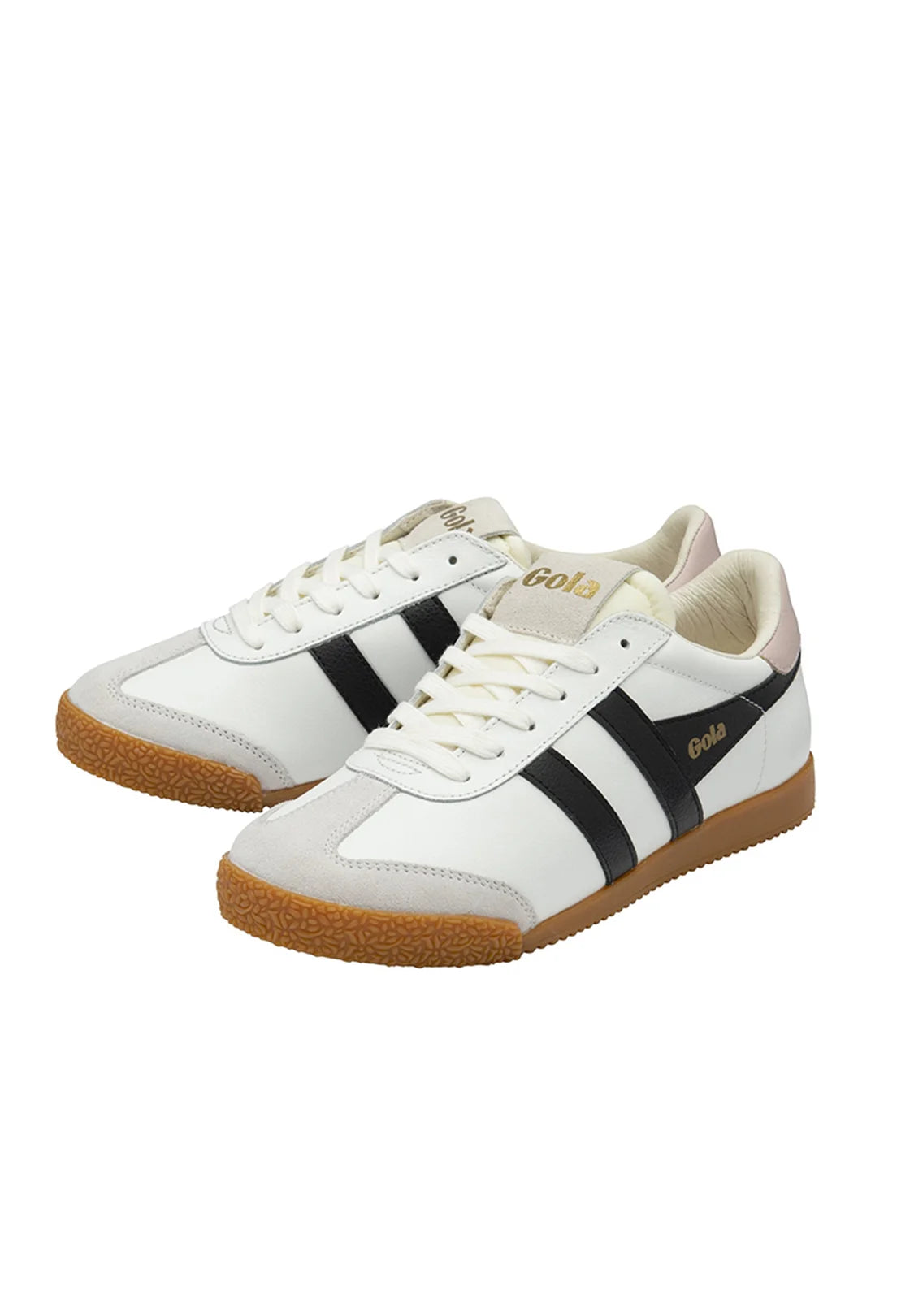 GOLA - Sneakers ELAN - Daim & CUIR - White / Black / Pink