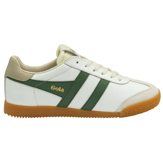GOLA - Sneakers ELAN - Daim & Cuir - White / Evergreen / Bone
