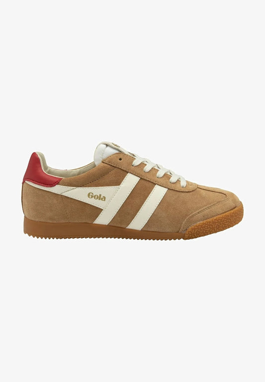 GOLA - Sneakers ELAN - Daim - Caramel / Off White / Deep Red