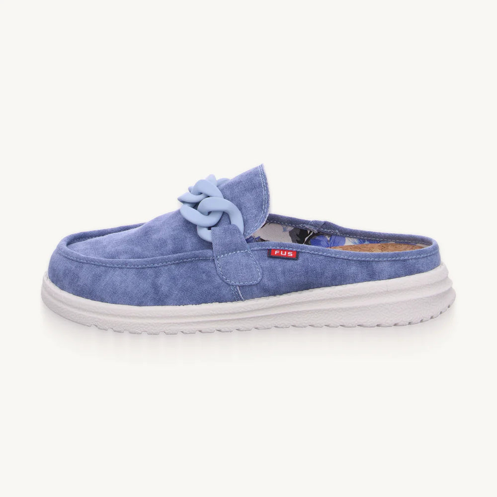 FUSION - Mocassins ELLA CHAIN - Bleu