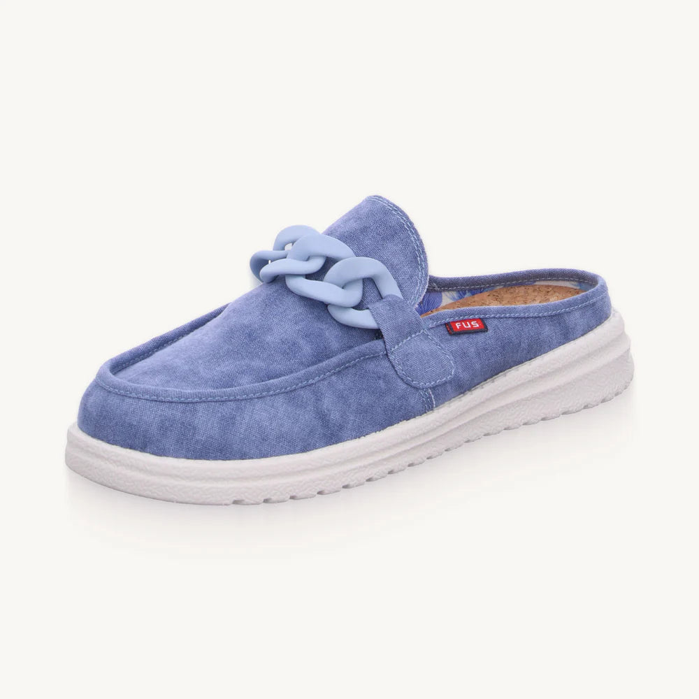 FUSION - Mocassins ELLA CHAIN - Bleu