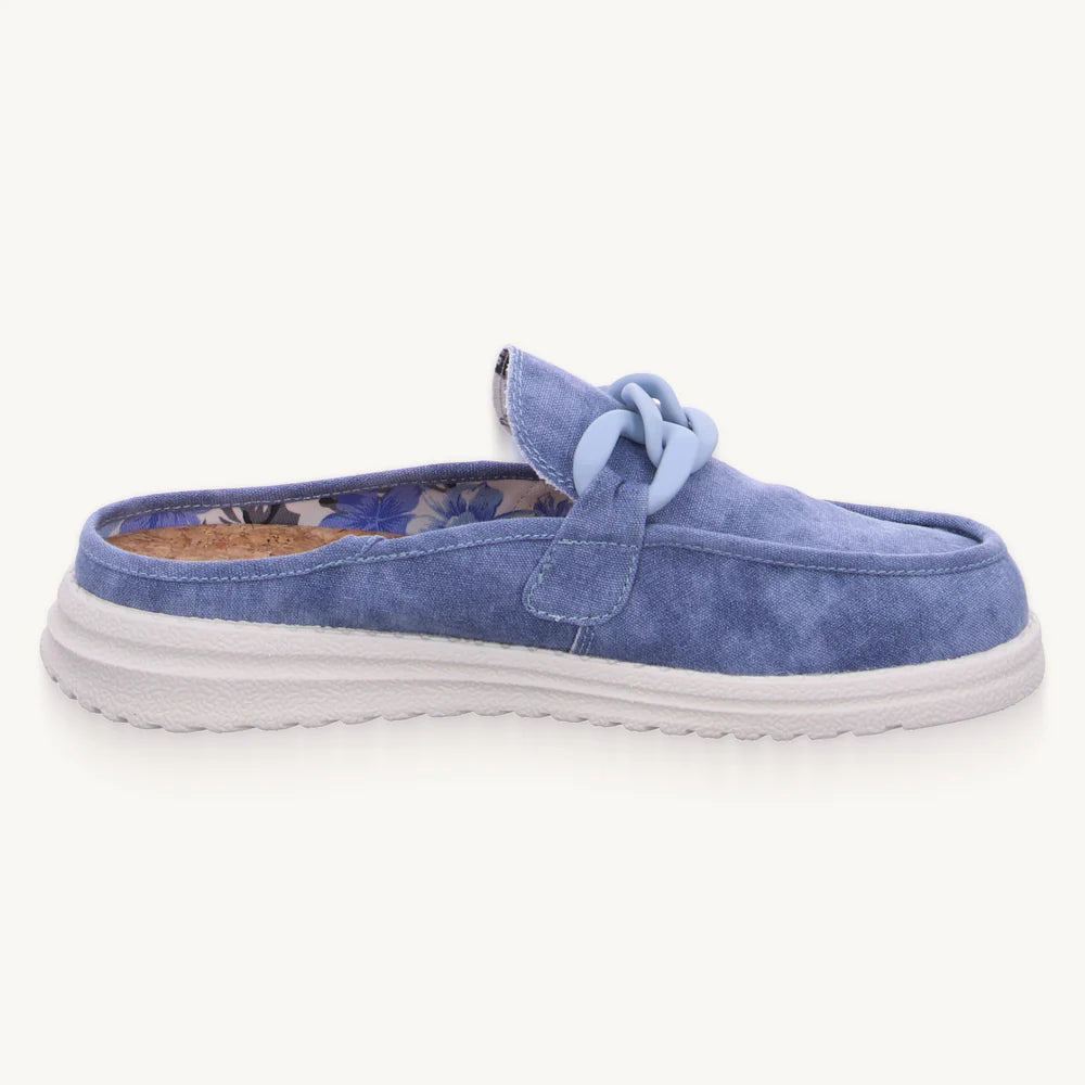 FUSION - Mocassins ELLA CHAIN - Bleu