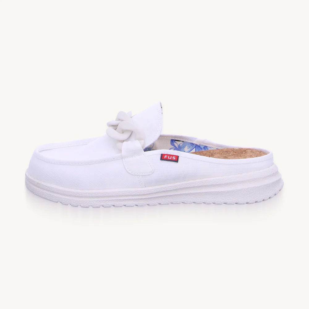 FUSION - Mocassins ELLA CHAIN - Blanc