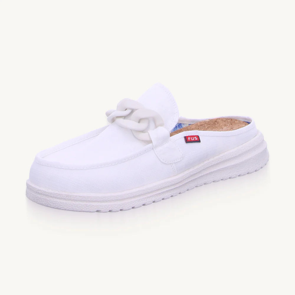 FUSION - Mocassins ELLA CHAIN - Blanc