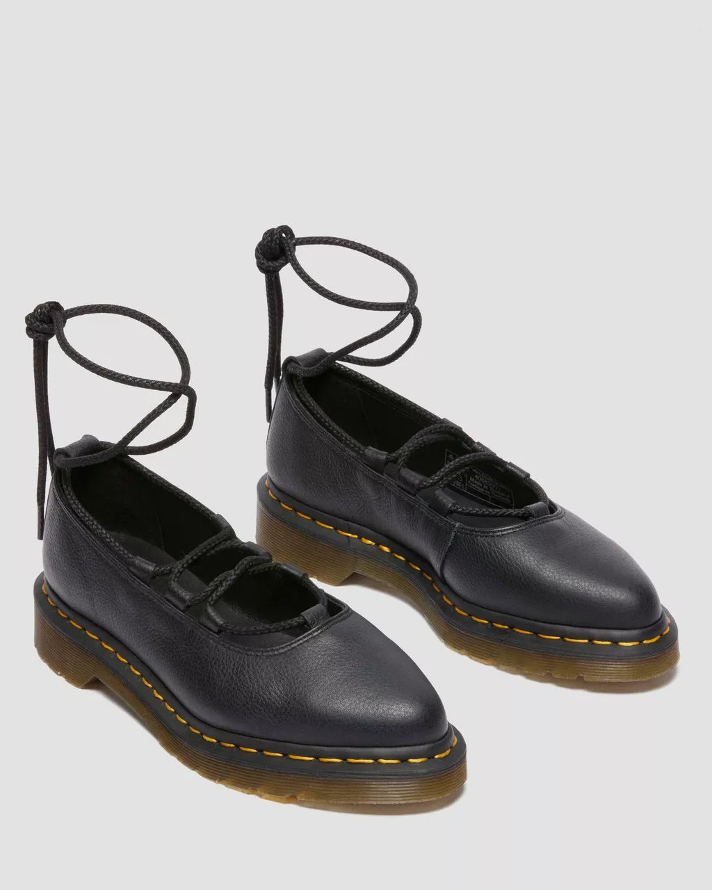 DR. MARTENS - Ballerines ELPHIE II - Cuir VIRGINIA - Noir