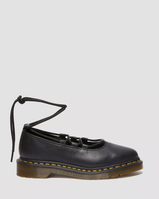 DR. MARTENS - Ballerines ELPHIE II - Cuir VIRGINIA - Noir