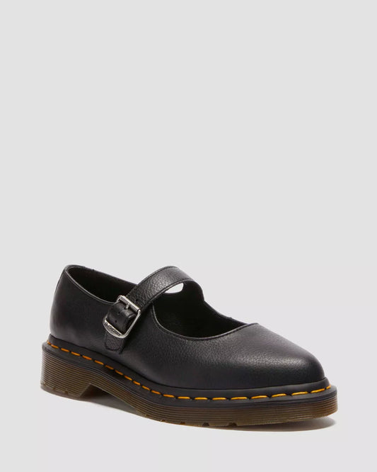 DR. MARTENS - Babies ELPHIE Marie Jeanne - Cuir VIRGINIA - Noir