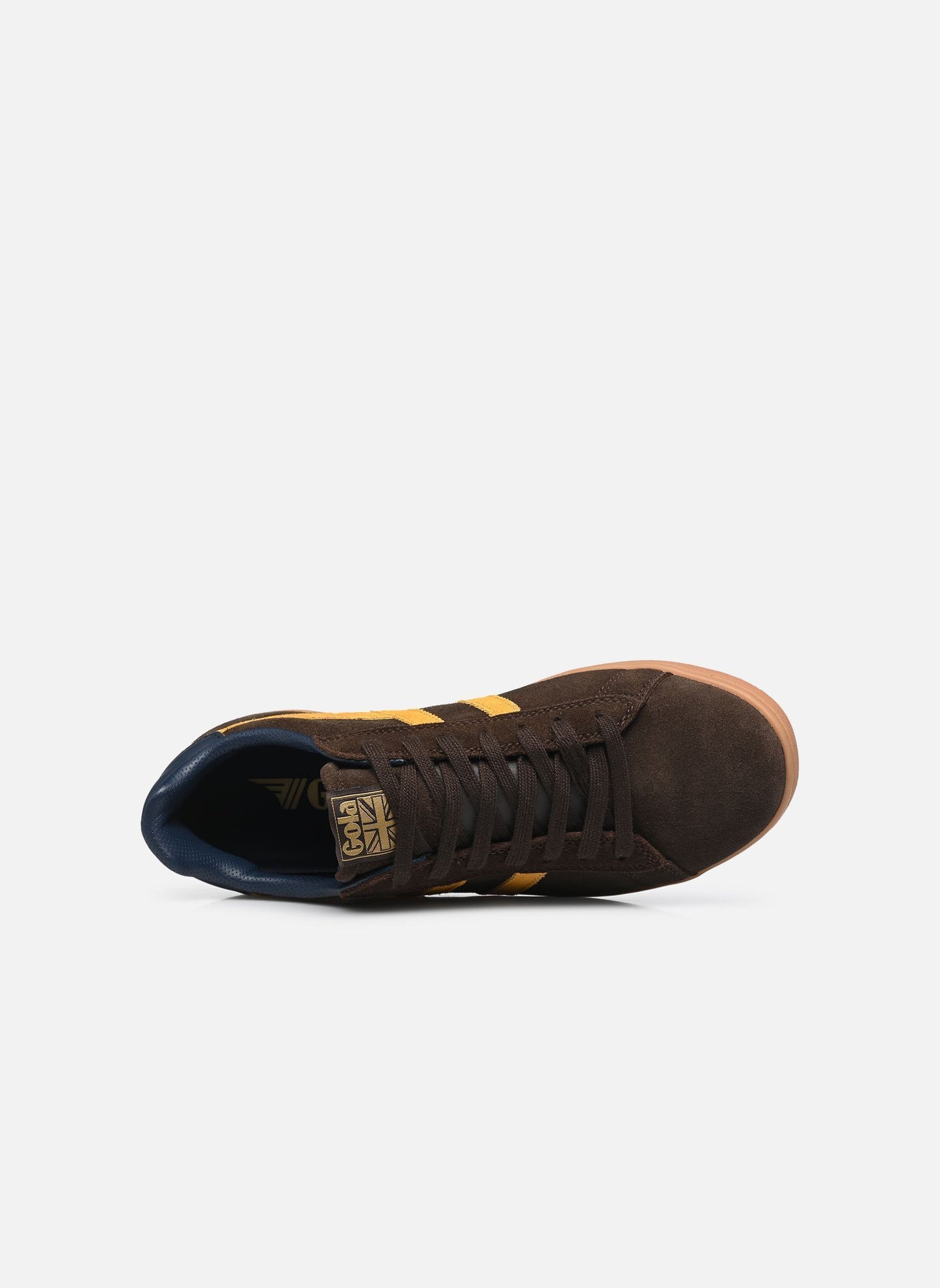 GOLA - Sneakers EQUIPE II - Cuir & Daim - Brown / Sun / Navy