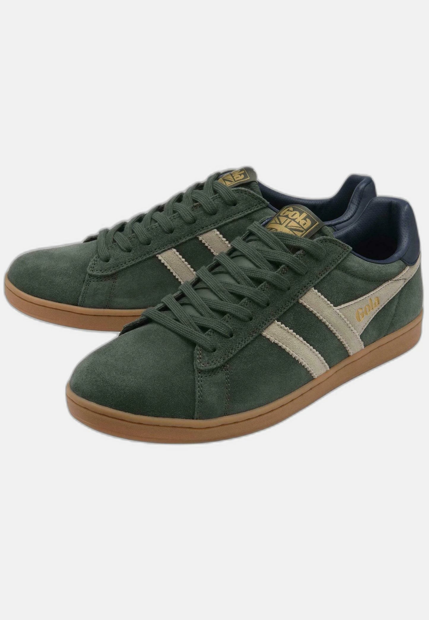 GOLA - Sneakers EQUIPE II - Cuir & Daim - Dark Khaki / Bone / Navy