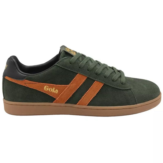GOLA - Sneakers EQUIPE II - Cuir & Daim - Khaki Moody Orange Black