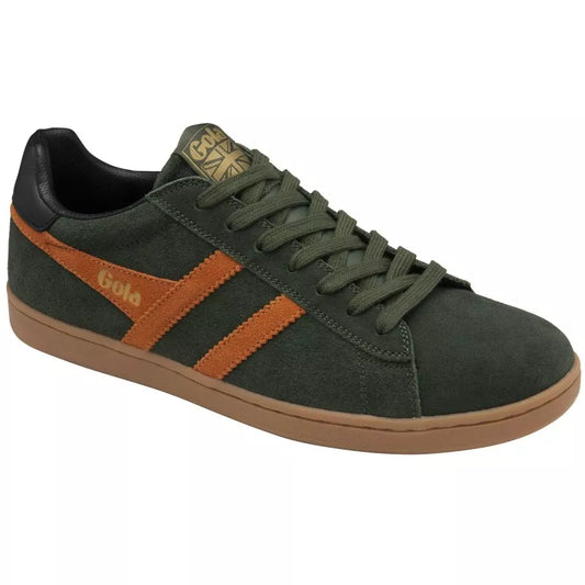 GOLA - Sneakers EQUIPE II - Cuir & Daim - Khaki Moody Orange Black
