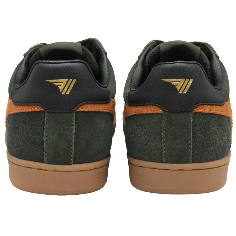 GOLA - Sneakers EQUIPE II - Cuir & Daim - Khaki Moody Orange Black
