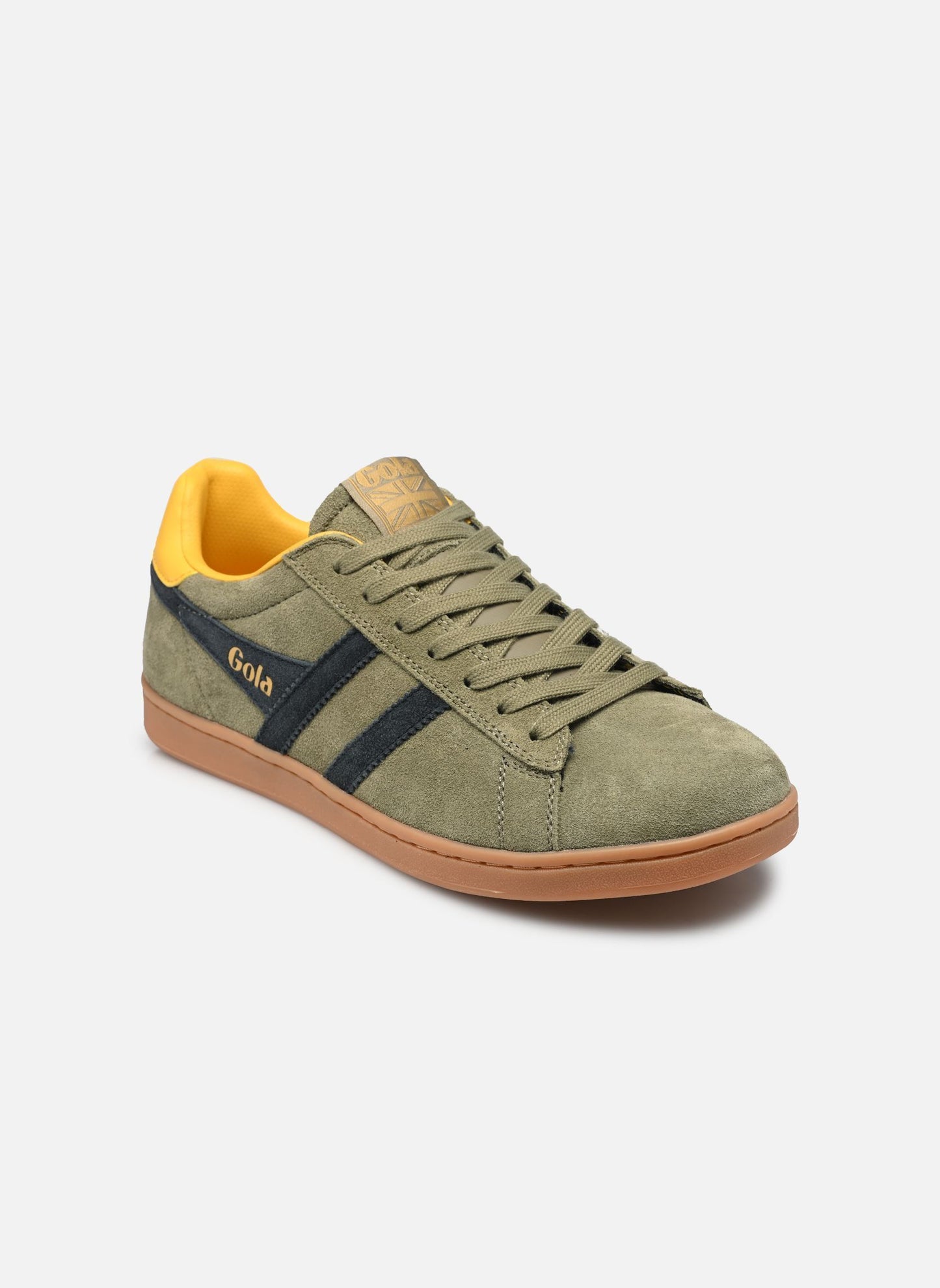 GOLA - Sneakers EQUIPE II - Cuir & Daim - Khaki / Navy / Sun