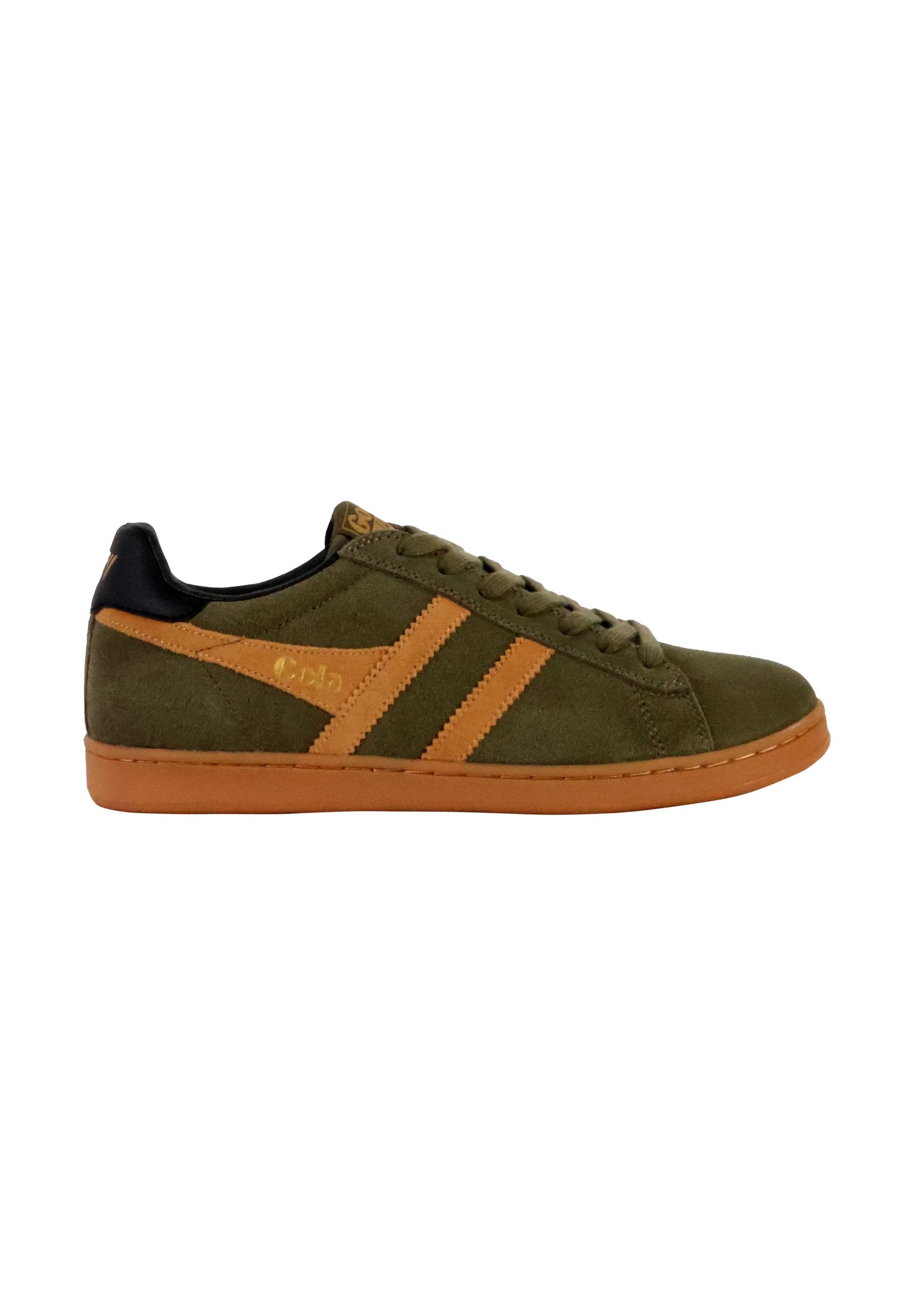 GOLA - Sneakers EQUIPE II - Cuir & Daim - Khaki / Tobacco / Black