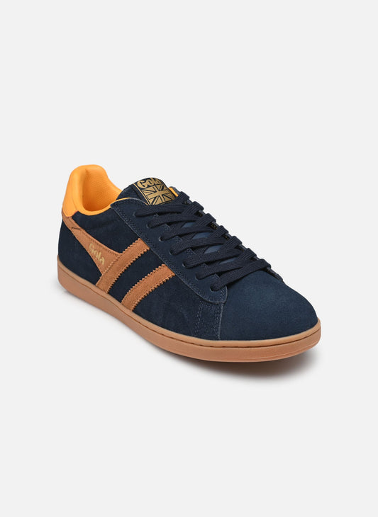 GOLA - Sneakers EQUIPE II - Cuir & Daim - Navy / Ginger / Sun