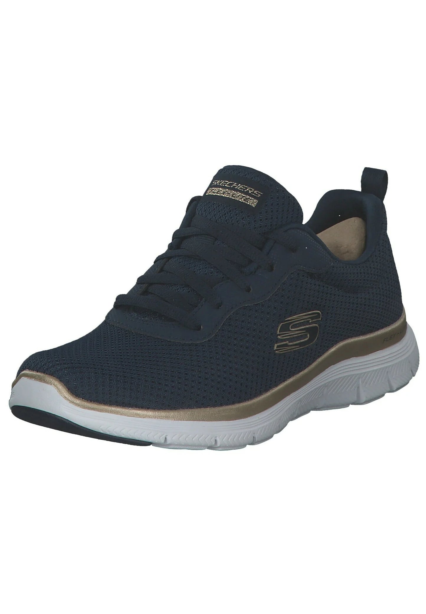 SKECHERS - Basket FLEX APPEAL - Navy/gold
