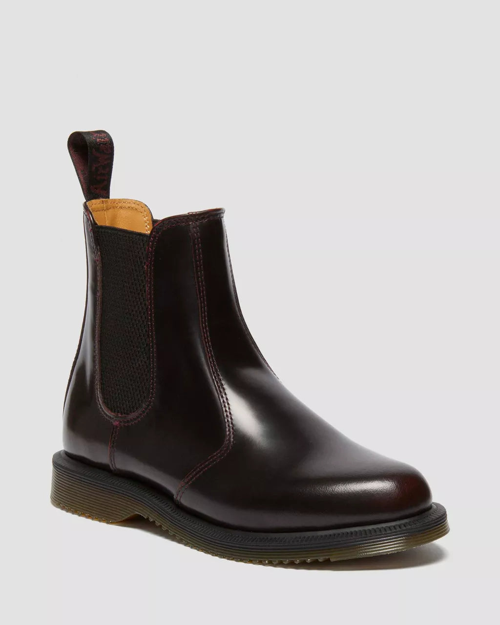 DR. MARTENS - Boots Chelsea FLORA ARCADIA - Rouge cerise