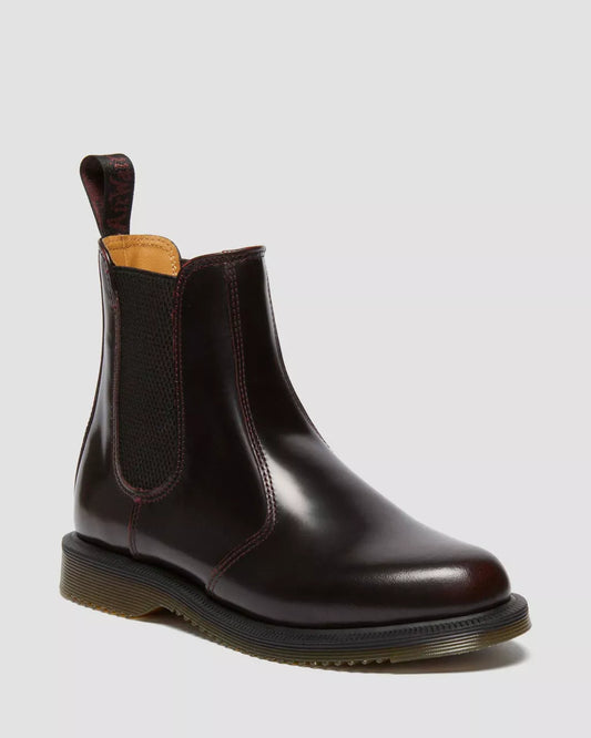 DR. MARTENS - Boots Chelsea FLORA ARCADIA - Rouge cerise