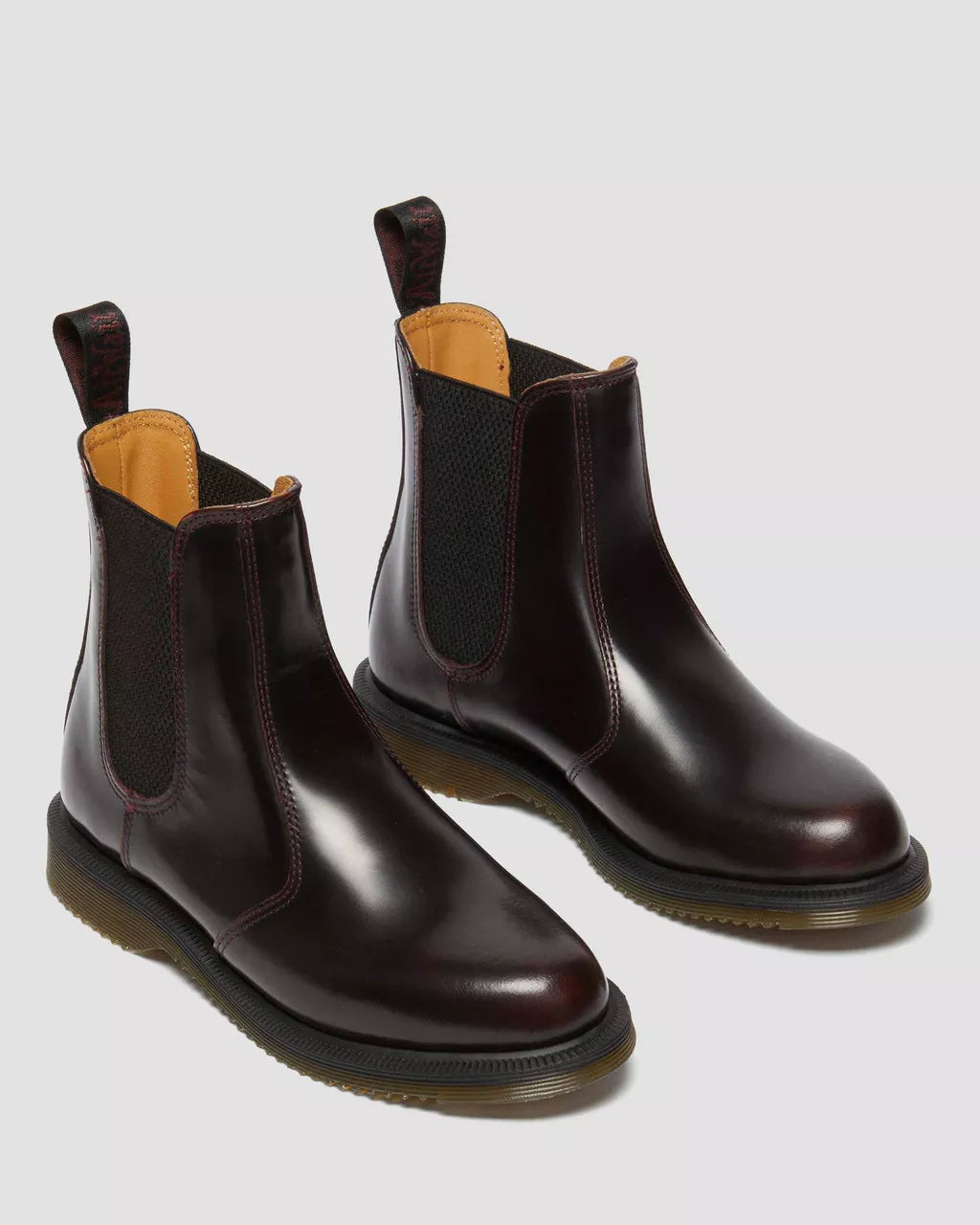 DR. MARTENS - Boots Chelsea FLORA ARCADIA - Rouge cerise