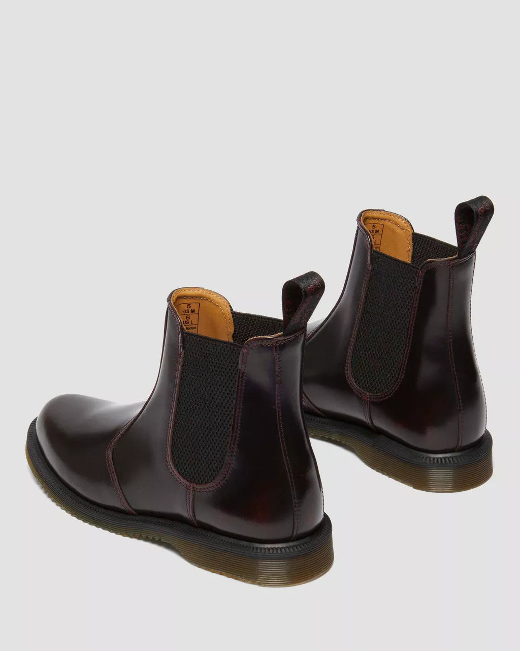 DR. MARTENS - Boots Chelsea FLORA ARCADIA - Rouge cerise