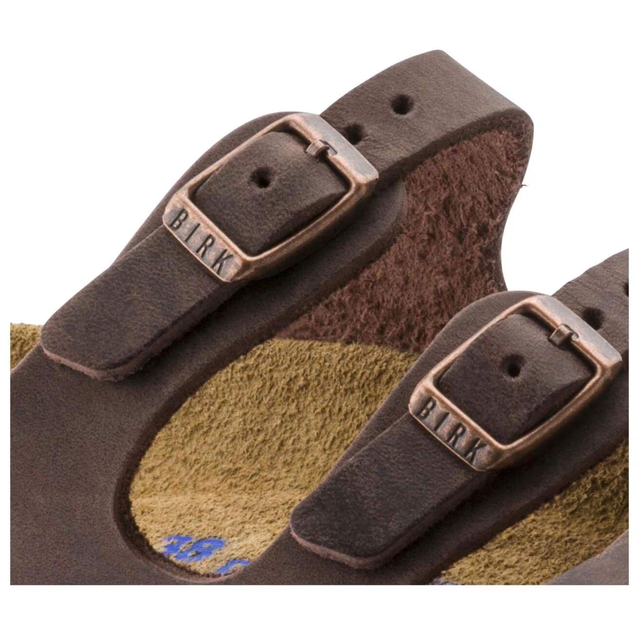 BIRKENSTOCK- Mule FLORIDA - Lit de pied souple - Cuir huilé - Habana