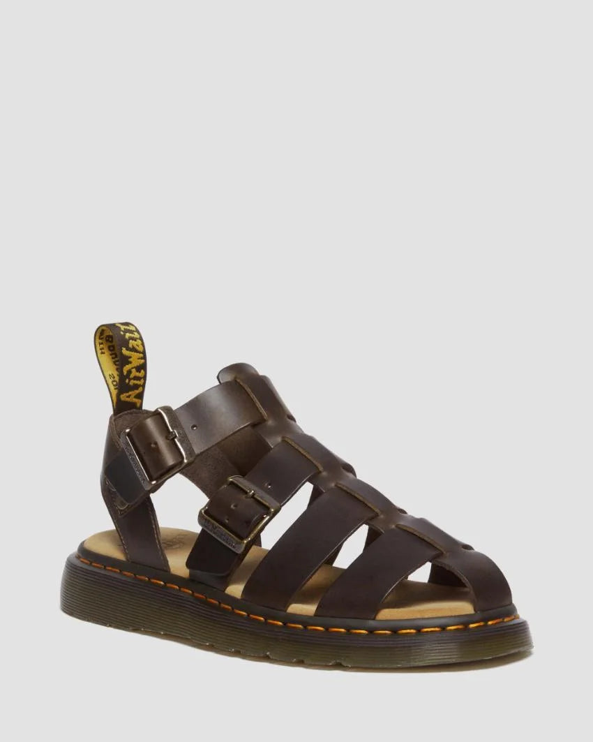 DR. MARTENS - Sandales GARIN - Cuir - Marron