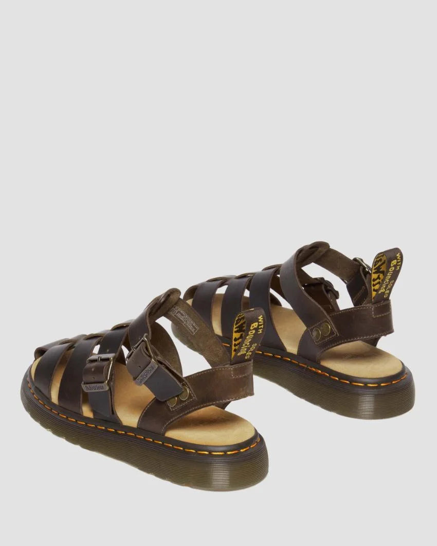 DR. MARTENS - Sandales GARIN - Cuir - Marron