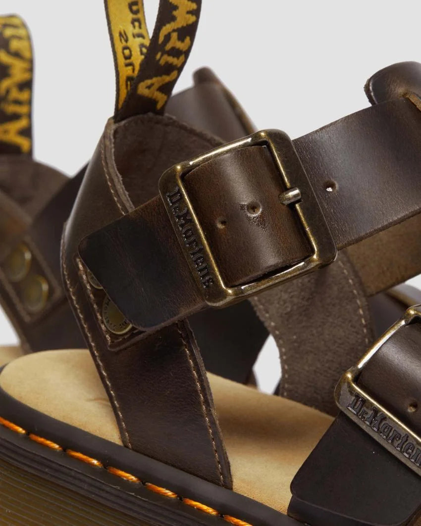DR. MARTENS - Sandales GARIN - Cuir - Marron