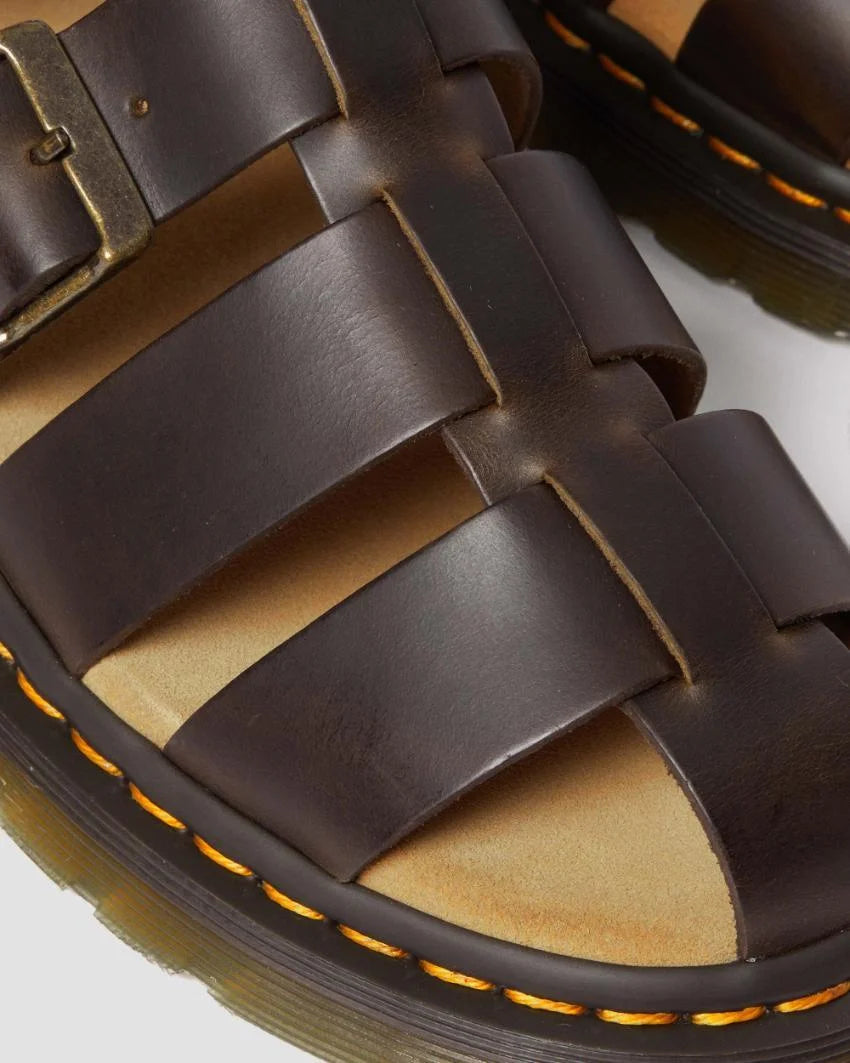 DR. MARTENS - Sandales GARIN - Cuir - Marron