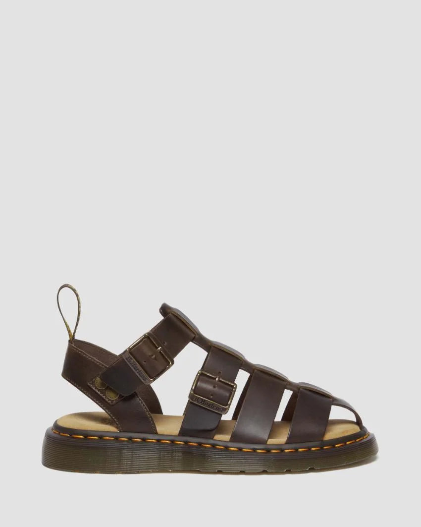 DR. MARTENS - Sandales GARIN - Cuir - Marron