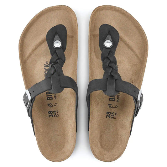 BIRKENSTOCK - Mule GIZEH tressée - Noir