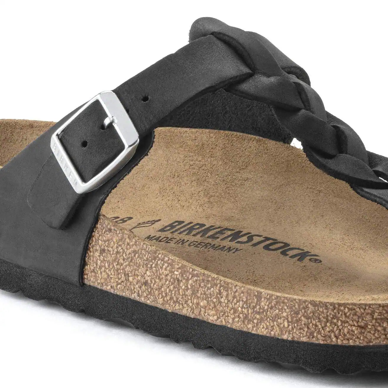 BIRKENSTOCK - Mule GIZEH tressée - Noir