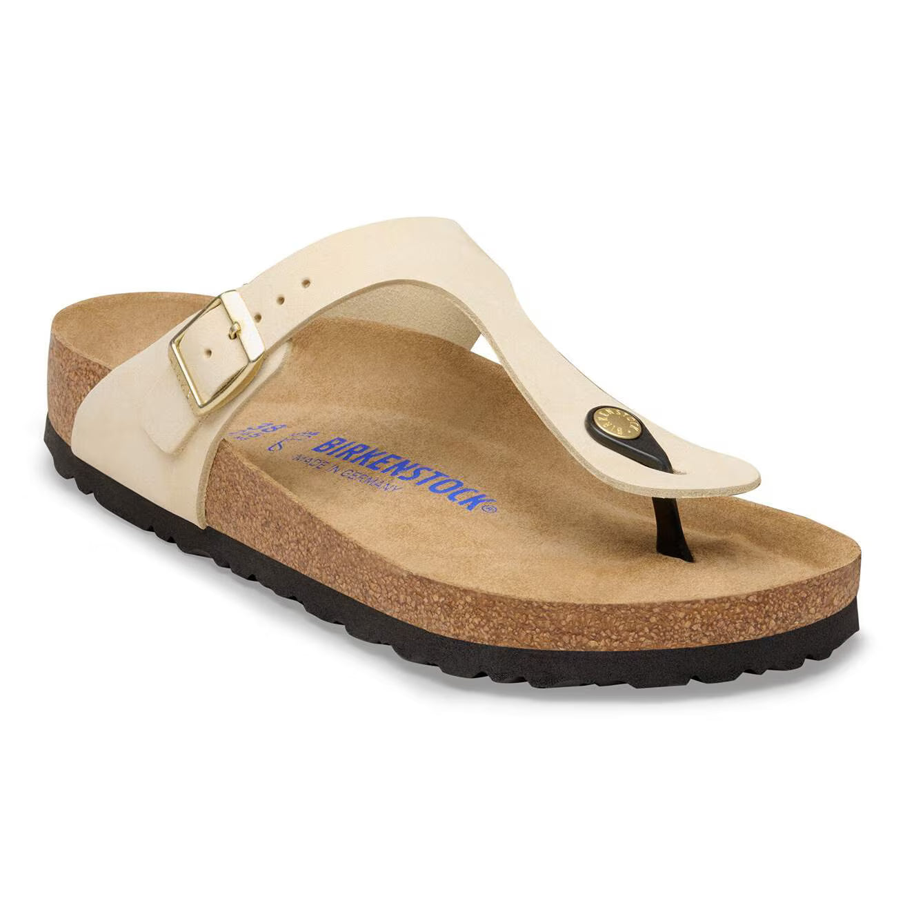 BIRKENSTOCK - Mule GIZEH - Cuir nubuck - Écru