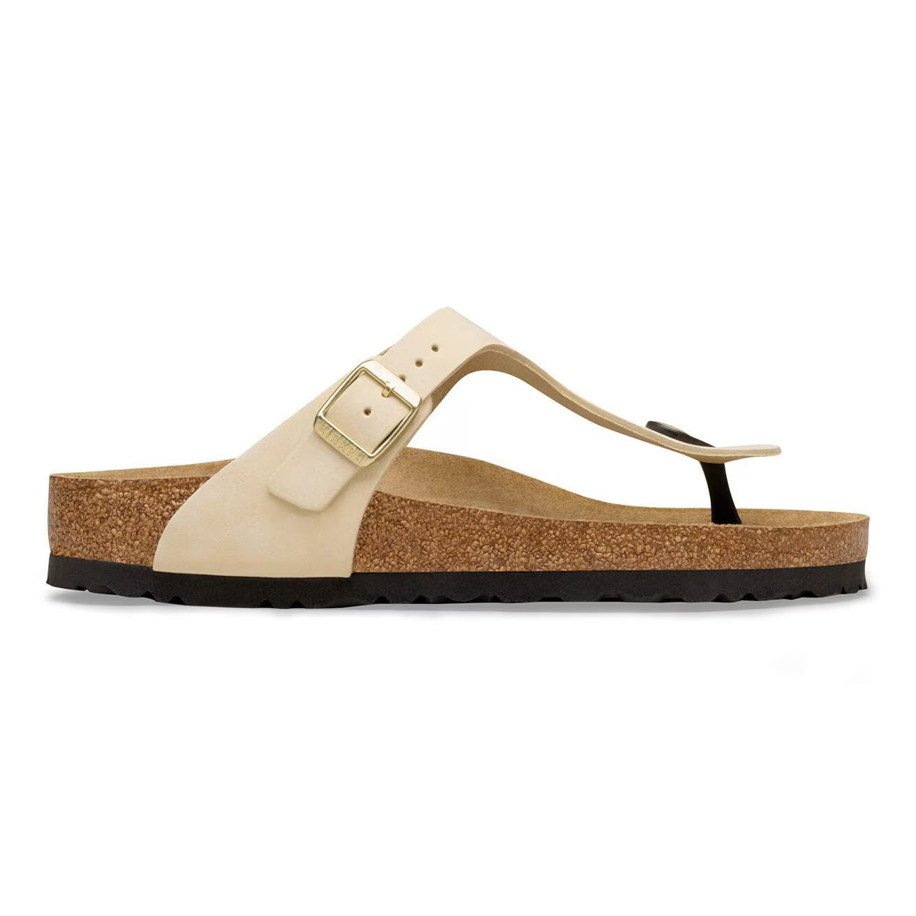 BIRKENSTOCK - Mule GIZEH - Cuir nubuck - Écru