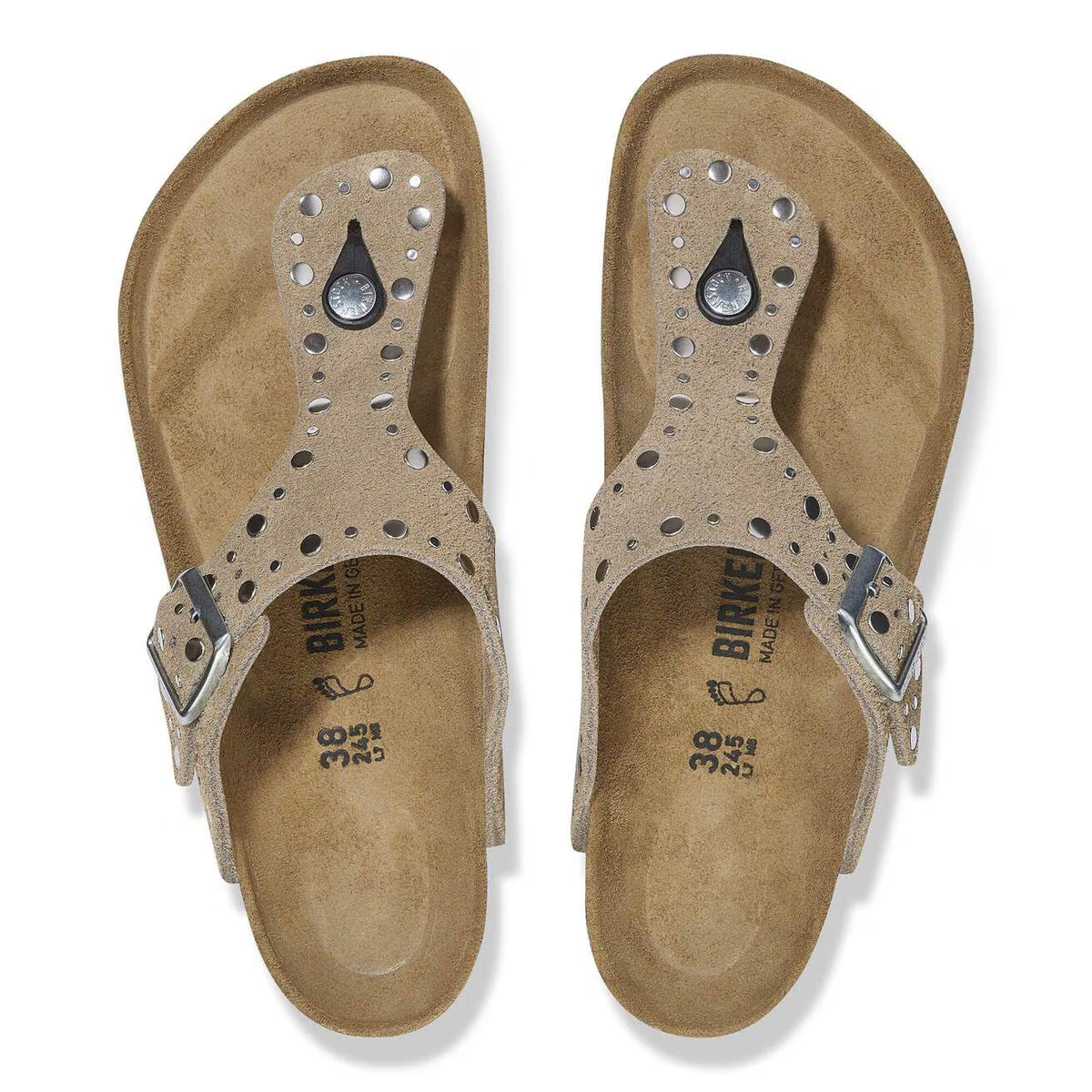 BIRKENSTOCK - Sandales GIZEH RIVET - Taupe