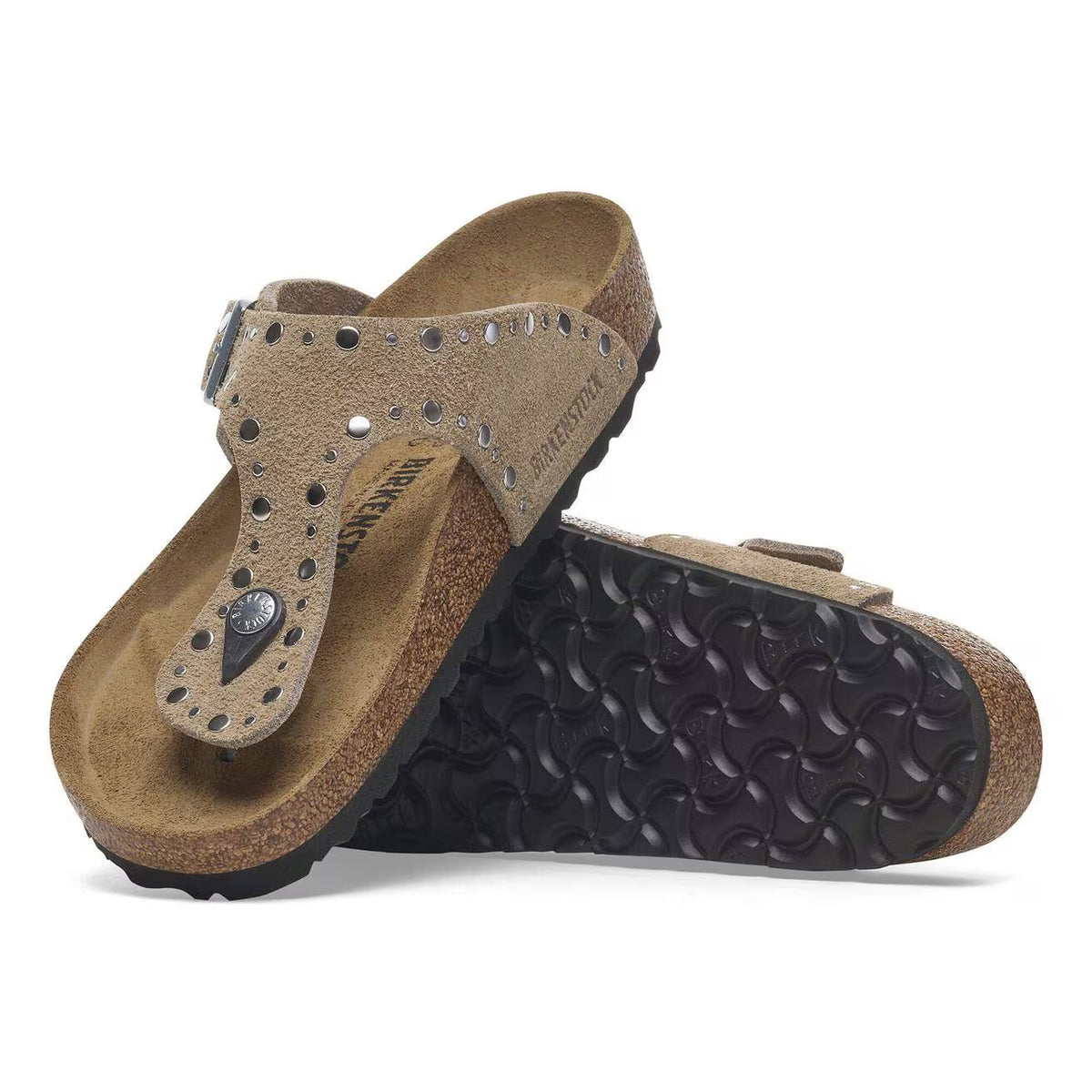 BIRKENSTOCK - Sandales GIZEH RIVET - Taupe