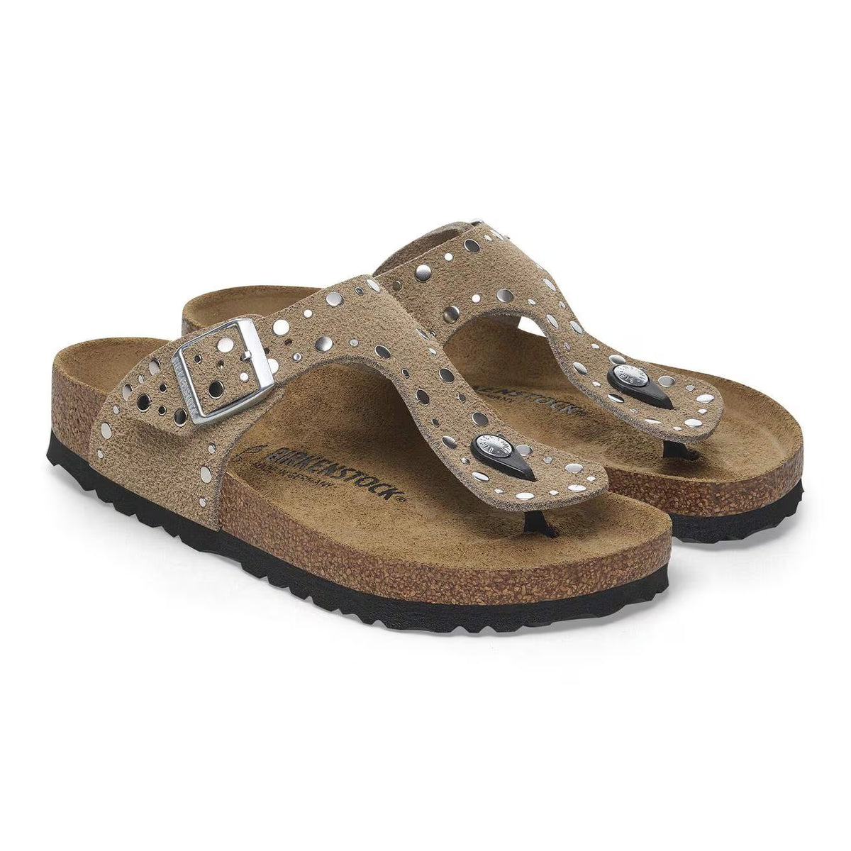 BIRKENSTOCK - Sandales GIZEH RIVET - Taupe